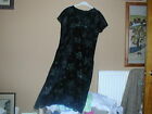VINTAGE BLACK EVENING DRESS with "silver" decoration. size 38 inch bust 1950's 