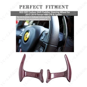 RED DRY Carbon Shift Paddles Steering Wheel for 15-19 Ferrari 488 GTB & Spider - Bild 1 von 24