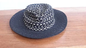 Tarnish Straw Hat Woven Hat Gray Wide Brim No Size Tag Pre-owned - Picture 1 of 5
