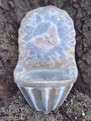 Butterfly bird feeder mold plaster cement water dish plastic mould 10.5" x 6.25" - Image 1 of 4