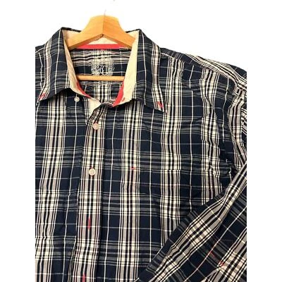 Cutter & Buck Long Sleeve Casual Shirt Mens Size 3XB Dark Blue Plaid - Image 1 of 4