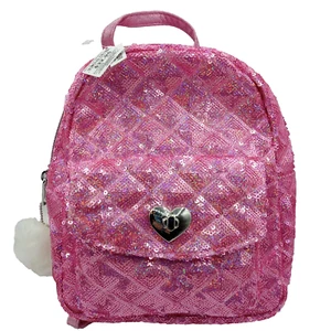 The Childrens Place Mini Rucksack Mädchen rosa Pailletten Bommel verstellbar/oberer Griff - Bild 1 von 23