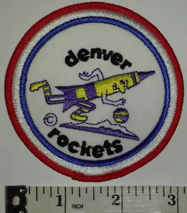 1 DENVER ROCKETS NBA BASKETBALL 3" ABA BASKETBALL CREST PATCH - Picture 1 of 1