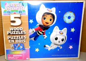 Spin Master Ltd.~Dreamworks Gabby's Dollhouse 5 Wood Puzzles - Picture 1 of 19