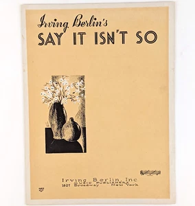 Say It Isn't So (1932) Irving Berlin - Piano & Ukulele Vintage Sheet Music - Picture 1 of 4