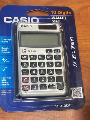 Casio SL-310SV 10-Digit Wallet Size Basic Calculator Brand New Sealed - Image 1 of 2