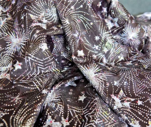 1.m Black & Silver Sparkle Lycra Fabric 4 Way Stretch dance leotard swimwear - Picture 1 of 1