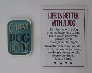 S3 Crazy Dog Lady LIFE IS BETTER WITH A DOG Liebhaber Taschenmarke Charm Ganz - Bild 1 von 7