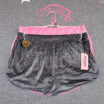 Juicy Couture 2-Pack Velvet Velour Rhinestone Bling Pajama Booty Shorts - Image 1 of 4