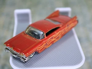 Hot Wheels Custom '59 Cadillac Die-Cast Car - Red with Flames - 2001 Malaysia - Picture 1 of 11