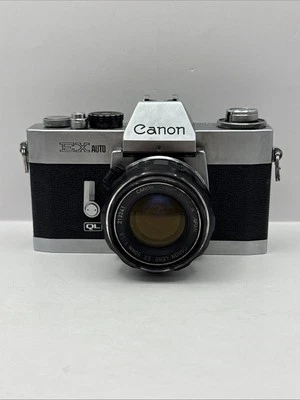 Cámara fotográfica Canon EX Auto QL 35mm SLR lente 50mm f1.8 ¡EXCELENTE ESTADO Funciona! Foto 1 de 4