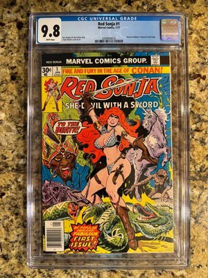 RED SONJA #1 CGC 9,8 CASI NUEVO/M (1977)/PÁGINAS BLANCAS/CÓMIC de Marvel Foto 1 de 2