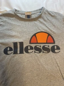 Ellesse T Shirt Grey Classic Logo Size Large Used - Picture 1 of 7