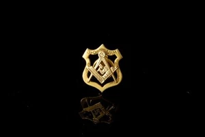 VINTAGE MASONIC JRO UAM 14K YELLOW GOLD JUNIOR ORDER PIN LT - Picture 1 of 4