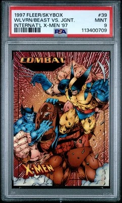 1997 Fleer/Skybox X-Men '97 #39 Wolverine Vs Juggernaut - PSA 9 - Image 1 of 2