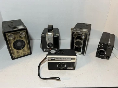 Lote de 5x Cámara Vintage Algo Estilo Caja Para DECORATIVO O PARA REPUESTOS Asis Antiguo Foto 1 de 4