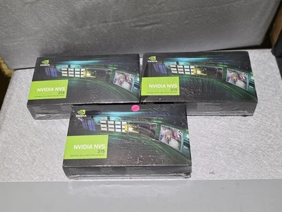 LOT 3 PNY NVIDIA NVS 315 Video Card Dual NVS For Dell WKS RETAIL NEW #650 - Image 1 of 2