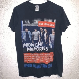 2014 One Direction Midnight Memories Where We Are Tour Gildan Konzert Shirt S - Bild 1 von 3