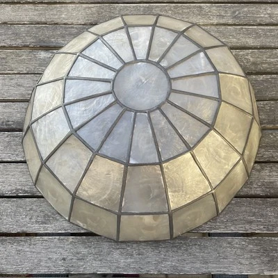 VTG Shade Capiz Shell Large Round for Table, Floor Lamp w Single Bulb W-14”H- 4” - Image 1 of 4