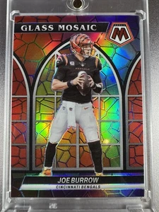 2022 Panini Mosaic Football Joe Burrow Stained Glass Case Hit SSP Bengals - Picture 1 of 7