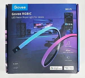 Govee 6.56ft RGBIC LED Neon Rope Light for Desks - H61C2 - NEW - FREE SHIPPING - Picture 1 of 3