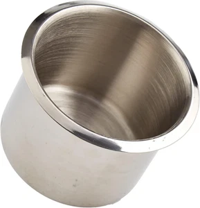 Small, Single Standard Stainless Steel Drop-In Cup Holder by - Picture 1 of 12