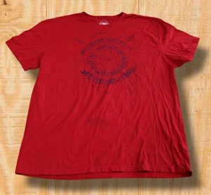 Vintage Y2K Polo Jeans Company Ralph Lauren Large Red Nautical Oars Crew T-Shirt - Picture 1 of 11