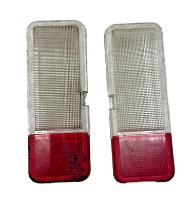 Juego de 2 lentes de luz de puerta delantera interiores Ford Expedition 97-02 rojo transparente OEM Foto 1 de 2