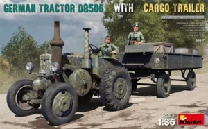 German Tractor D8506 Con Cargo Trailer 1 :3 5 Plástico Modelo Kit Miniart - Imagen 1 de 1