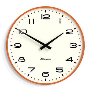 Newgate Radio City Wall Clock, Numbers, Pumpkin Orange, 33cm - Picture 1 of 5