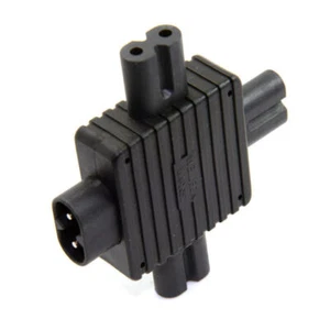 Figure 8 C8 IEC 320 Male to 3X Female C7 Splitter Power Adapter for Power USA - Picture 1 of 4