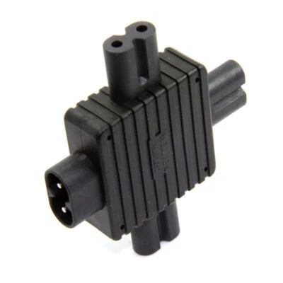 Figure 8 C8 IEC 320 Male to 3X Female C7 Splitter Power Adapter for Power USA - Image 1 of 4