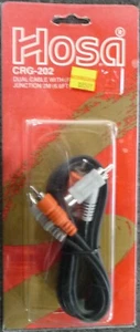 Hosa CRG-202 Dual Cable RCA-RCA Plugs with female junction 2M CABLE - Picture 1 of 2