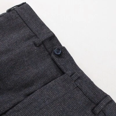 Incotex NWT Flat Front Dress Pants Size 48 32 US Blue Flannel 100% Wool - Image 1 of 4