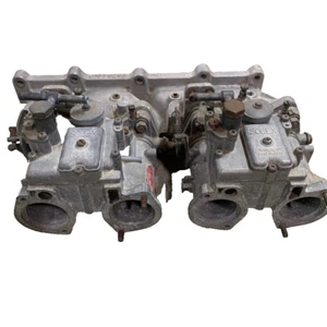 SANYO Genuine Solex type-4 Mikuni N40PHH Carburetors & Intake manifold Datsun - Picture 1 of 10