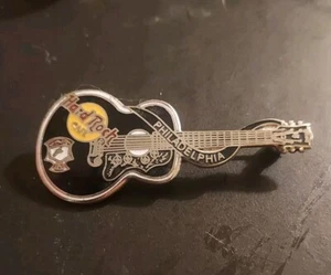 HARD ROCK Cafe~Philadelphia Pennsylvania~ Guitar PIN~Souvenir Travel - Picture 1 of 3