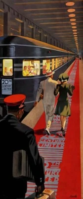 20th Century Limited Red Carpet Express : New York to Chicago 1941  Art Print - Image 1 of 2