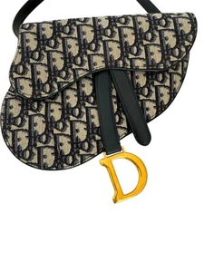 Authentifizierte Christian Dior schräge blaue Monogramm Sattel Schulter Crossbody Tasche - Bild 1 von 13