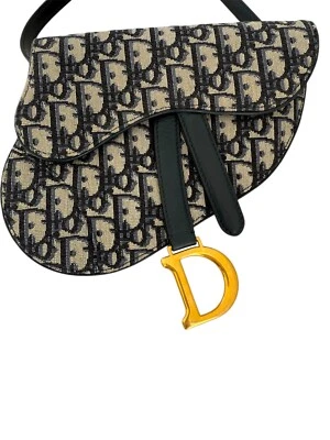 Bolso Bandolera Autenticado CHRISTIAN DIOR Azul Oblicuo Monograma Sillín Hombro Foto 1 de 4