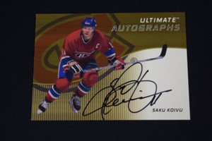 Saku Koivu 2002-03 ITG Be A Player Ultimate Memorabilia Autographs Gold