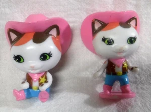2 Figuren Disneys Wild West Sheriff Callie sitzend & stehend einfach spielen Katzenspielzeug - Bild 1 von 4