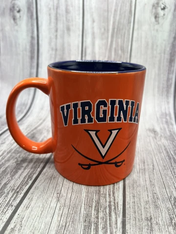 Virginia Cavaliers 14oz Ceramic Coffee Mug NCAA Orange Cobalt Blue Cover
