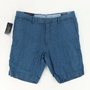 Polo Ralph Lauren Slim Fit 9" pantaloncini in lino stellato blu uomo 34 - Foto 1 di 7