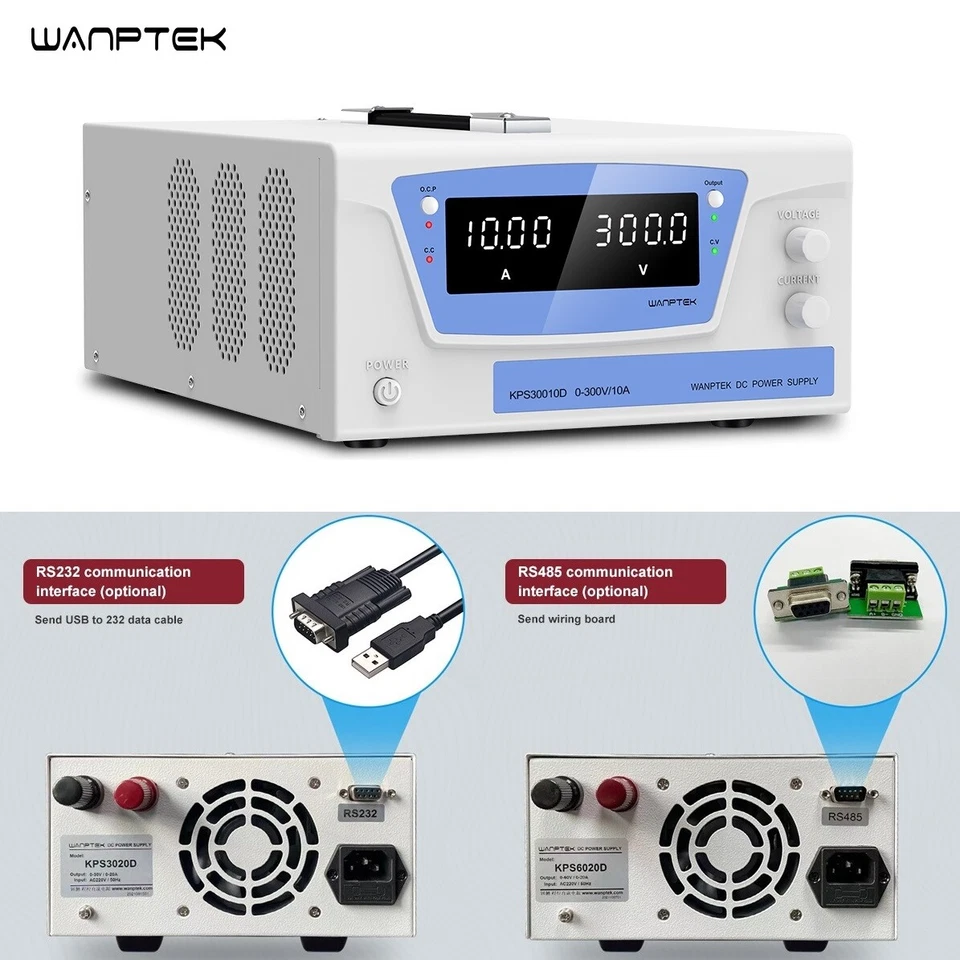 15V 30V 50A 60A 80A 100A Lab Adjustable DC Power Supply Variable With RS485/ 232 - Image 1 of 4