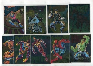 Marvel Universe Power Blast 1994 JUEGO COMPLETO 1-9 Hulk Spider-Man Thing Gambito + - Imagen 1 de 1