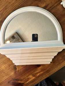Shelf Mirror White Plate Ledge 18x18 - Picture 1 of 11