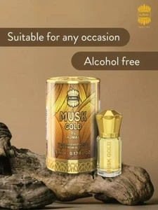 Ajmal Musk Gold Attar - 5ml Concentrated Perfume Oil for Unisex Use - Picture 1 of 4