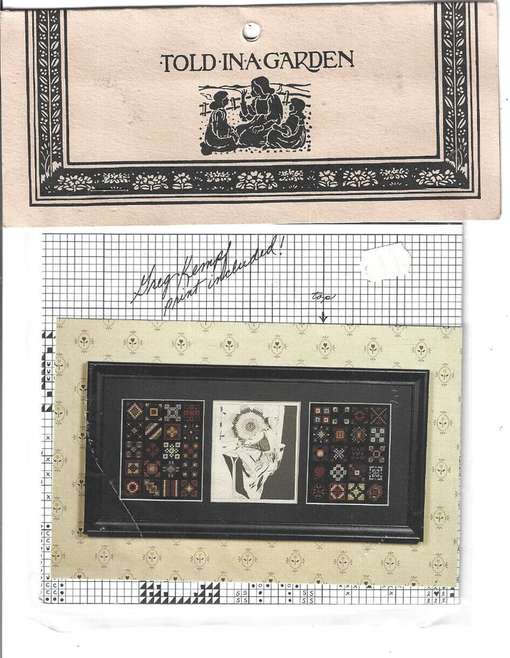 The Quiltmaker QuiltsCross Stitch Chart Told in a Garden NIP Quilts - Image 1 of 1