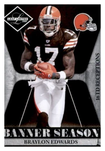 Leaf Limited Banner Season 2008 Braylon Edwards #d/999 PWE Prizm Browns #13 - Imagen 1 de 2