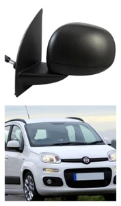 Specchietto Retrovisore Sinistro Meccanico Nero per Fiat Panda 312 dal 2012 - Foto 1 di 3